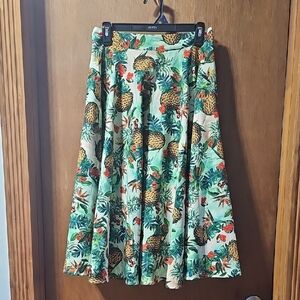 Voodoo Vixen Pineapple Print Skirt